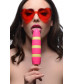 Ярко-розовый вибростимулятор-эскимо 10X Popsicle Vibrator - 21,6 см.