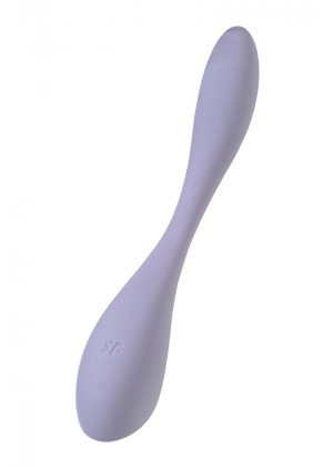 Сиреневый гибкий вибратор Satisfyer G-Spot Flex 5+ - 19,6 см.