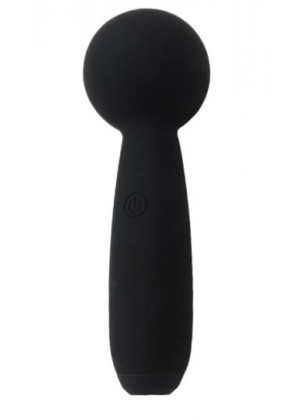Черный перезаряжаемый вибратор-wand Pleasure Wand