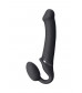 Черный безремневой вибрострапон Vibrating Bendable Strap-On - size L