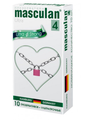 Ультрапрочные презервативы Masculan Ultra 4 Strong - 10 шт.