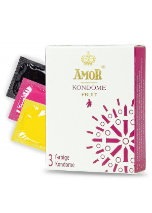 Ароматизированные презервативы AMOR Fruit - 3 шт.