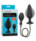 Черная расширяющаяся анальная пробка XL Silicone Inflatable Plug - 16 см.