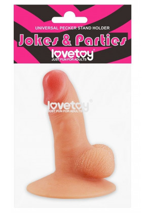 Телесный пенис-сувенир Universal Pecker Stand Holder