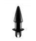 Черный конический анальный вибратор HUMPER 3.5INCH VIBRATOR