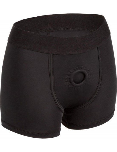 Черные трусы-боксеры BOUNDLESS BOXER BRIEF HARNESS S/M