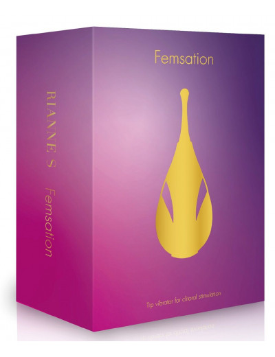 Ярко-розовый клиторальный стимулятор Femsation - 12,6 см.