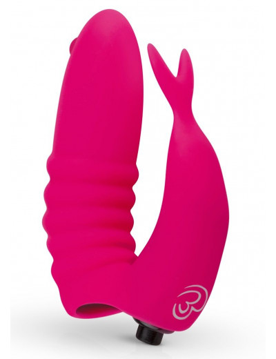 Ярко-розовая вибронасадка на палец Finger Vibrator