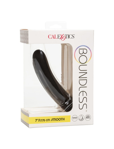 Черный силиконовый анальный стимулятор 7” Smooth Probe - 17,75 см.