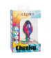 Яркая анальная пробка Cheeky Medium Tie-Dye Plug - 7,5 см.