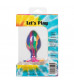Яркая анальная пробка Cheeky Medium Tie-Dye Plug - 7,5 см.