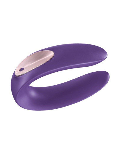 Фиолетовый вибратор для пар Satisfyer Double Plus Remote с пультом ДУ