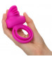 Ярко-розовое эрекционное кольцо Silicone Rechargeable Dual Clit Flicker