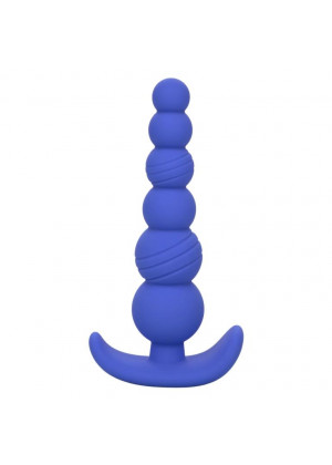 Синяя анальная пробка Cheeky X-6 Beads - 12,75 см.