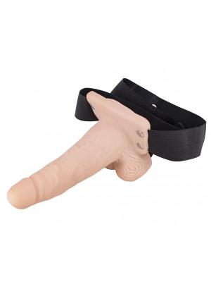 Полый страпон с вибрацией 6? Vibration Hollow Strap-on - 17 см.