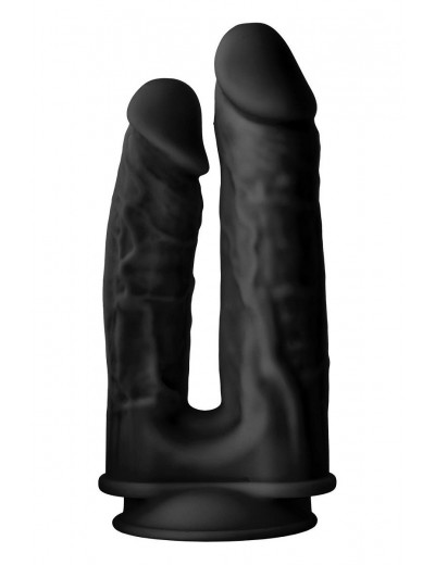 Черный анально-вагинальный фаллоимитатор Double Penetrator - 19,5 см.