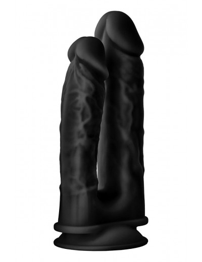 Черный анально-вагинальный фаллоимитатор Double Penetrator - 19,5 см.