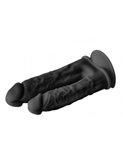 Черный анально-вагинальный фаллоимитатор Double Penetrator - 19,5 см.