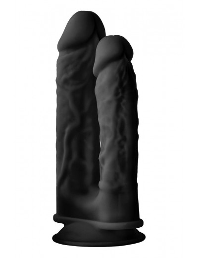 Черный анально-вагинальный фаллоимитатор Double Penetrator - 19,5 см.