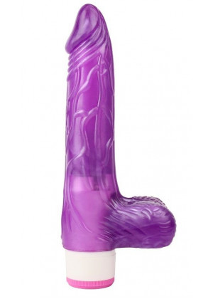 Фиолетовый вибратор Luv Pleaser - 20 см.