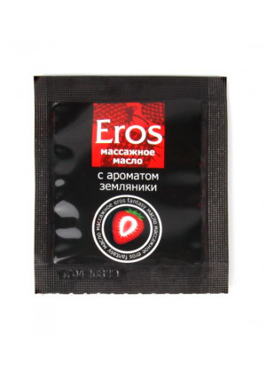 Пробник массажного масла с ароматом земляники Eros fantasy - 4 гр.